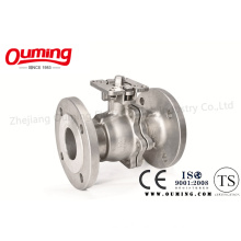 2 Piece Stainless Steel Flanged Ball Valve with Mounting Pad